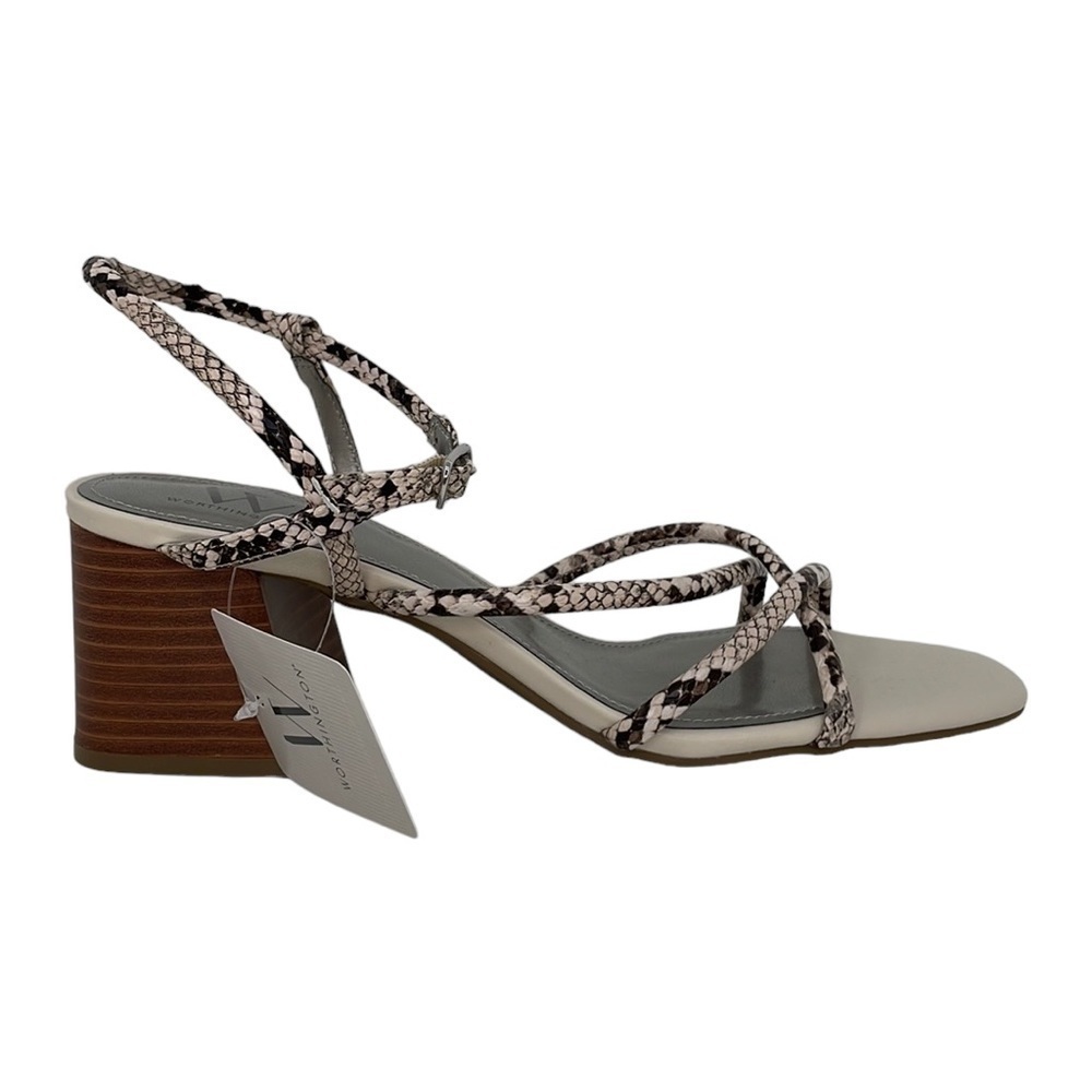 Worthington Sandals Open Toes Python Print Strapp… - image 5